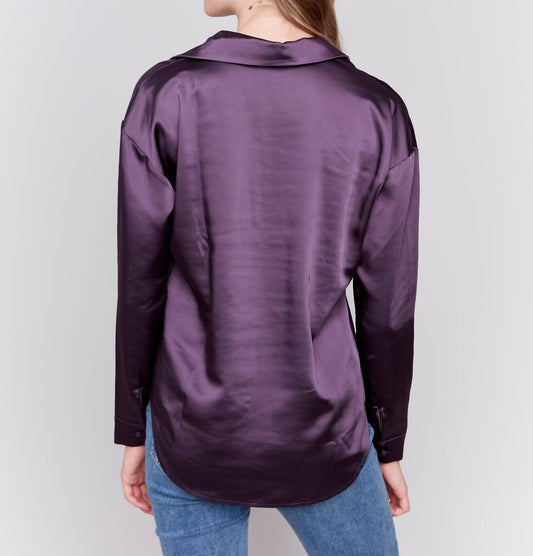Charlie B - Solid Gutsy Satin Button-Down Shirt
