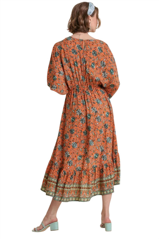 Umgee - V-neck Paisley Dress