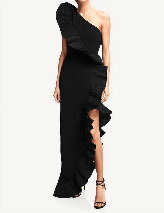 One33 Social - Mercer Pleated Ruffle Maxi Dress
