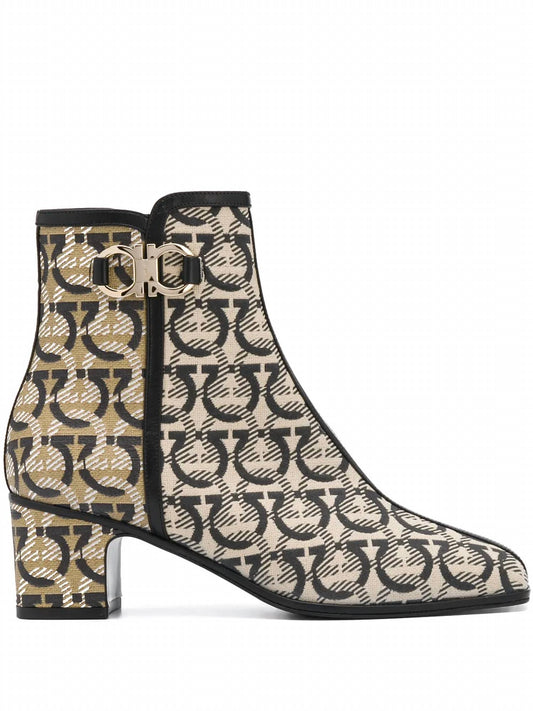 Salvatore Ferragamo - Women's Gancini Print Ankle Boots