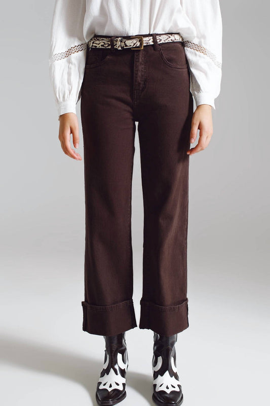 Q2 - Madeline Straight Leg Cuffed Jeans