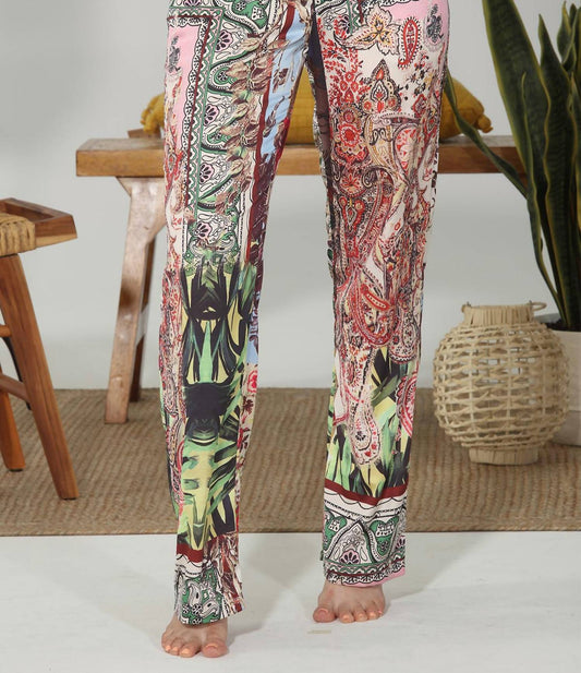 Paparazzi - Tropical Pull-On Elastic Waist Pant w/Pockets