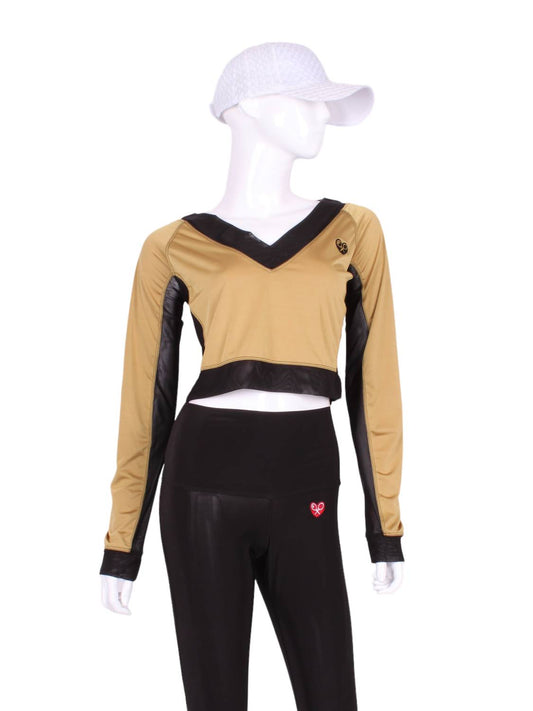 Love Love Tennis - Women's Mesh Vee Crop Top