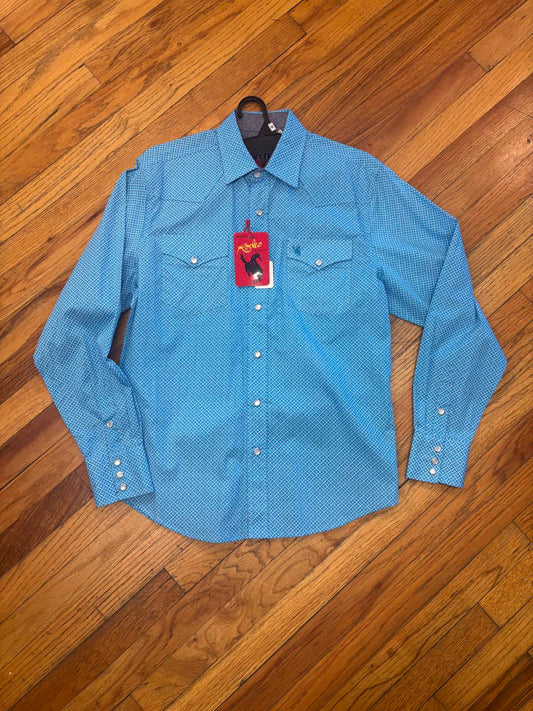 Rodeo Clothing - Men’s western cowboy pearl snap long sleeve shirt