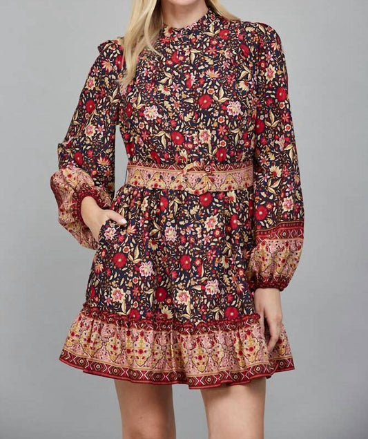Fate - Floral Smocked Waist Mini Dress