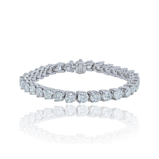 Diana M Jewels - 7.85cts 3 Prong Round Tennis Bracelet