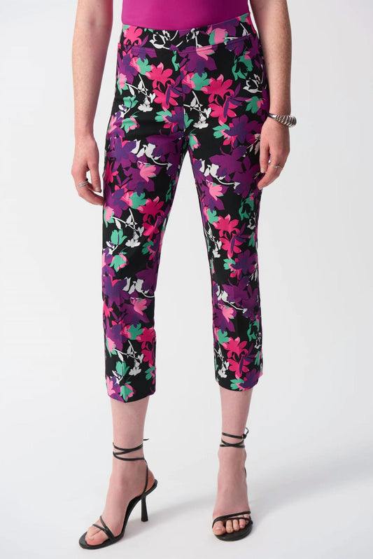 Joseph Ribkoff - Floral Print Cropped Pants