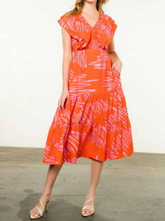 Thml - Flutter Sleeve Tiered Maxi Dress