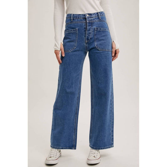 Bluivy - Denim Straight Leg Jeans