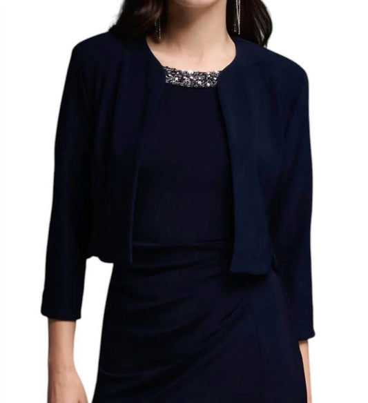 Joseph Ribkoff - Jersey With Curved Hemline And Collar Detail Bolero