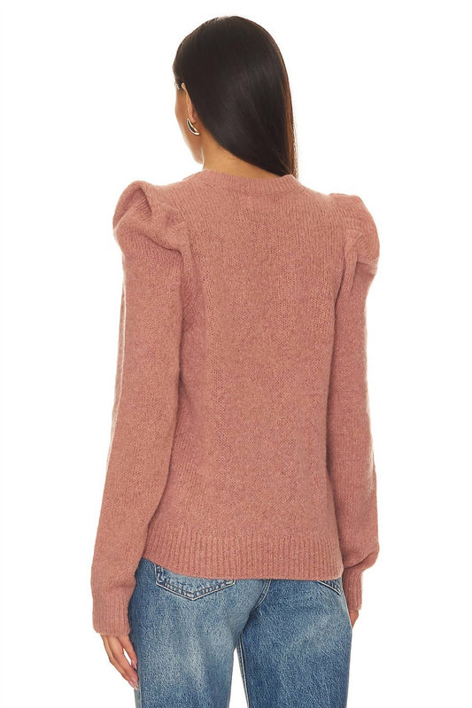 Nation Ltd - Lara Puff Shoulder V-neck Sweater