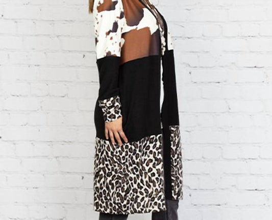 Sunshine & Rodeos - Cow Print and Leopard Cardigan