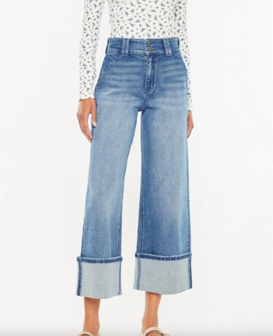 Kancan - 90's Cropped Wide Jeans