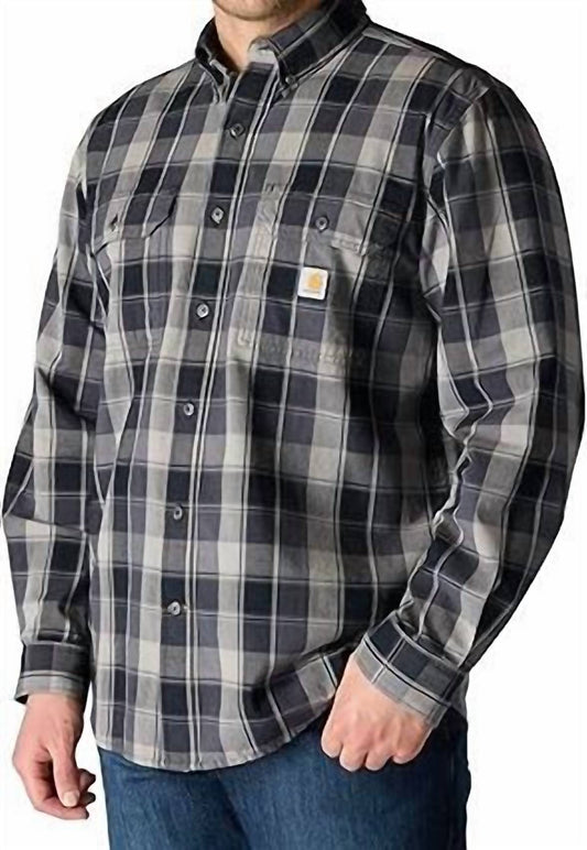 Carhartt - Loose Fit Midweight Chambray Long-sleeve Plaid Shirt