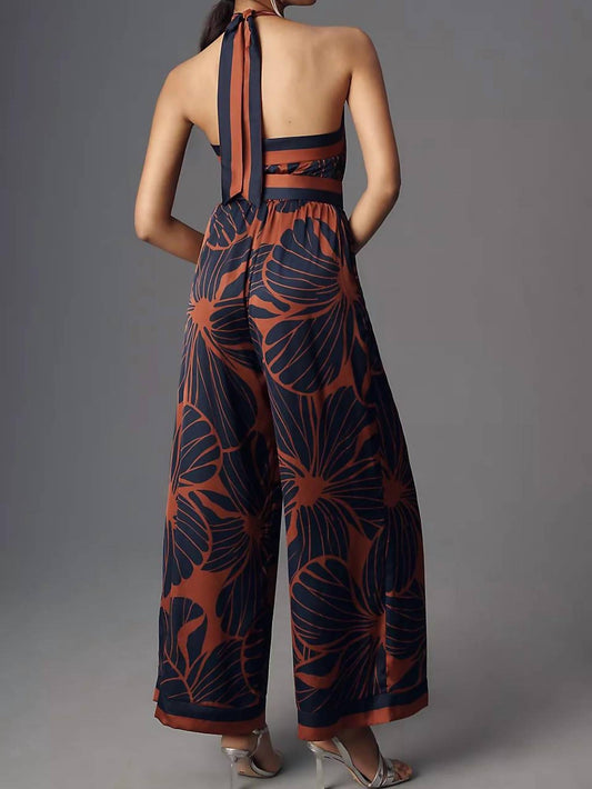 Hutch - Benny Halter Belted Floral Jumpsuit