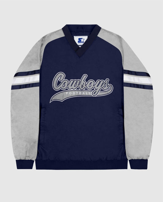 Starter - Men's Dallas Cowboys Nylon Pullover Starter Windbreaker Jacket
