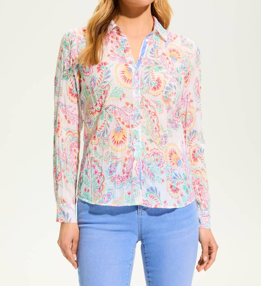 Fdj - Crinkle Printed Shirt Blouse