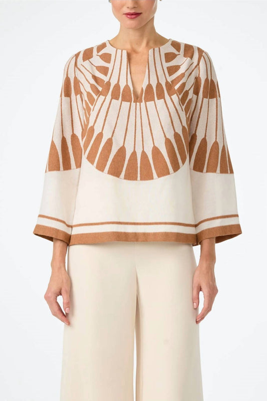 Trina Turk - Amy Fil Coupe 3/4 Sleeve Top