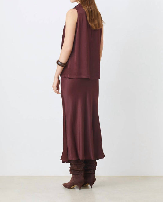 Suncoo - Satin Midi Skirt