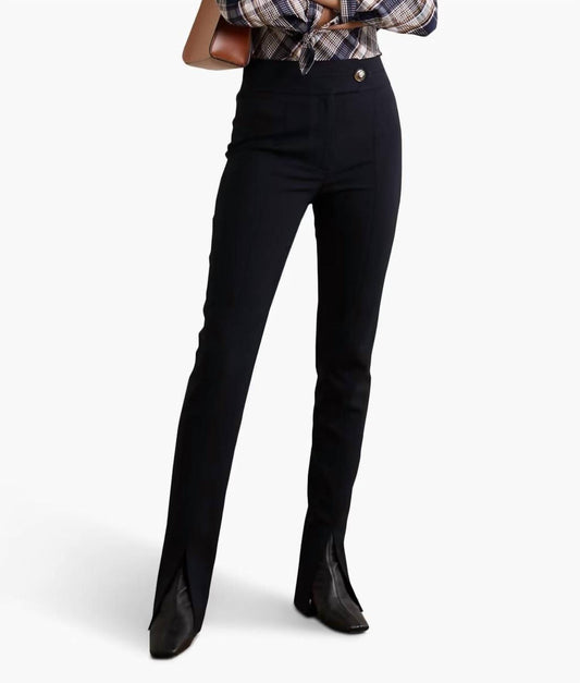 JESSAMY TWILL SLIM-LEG PANTS
