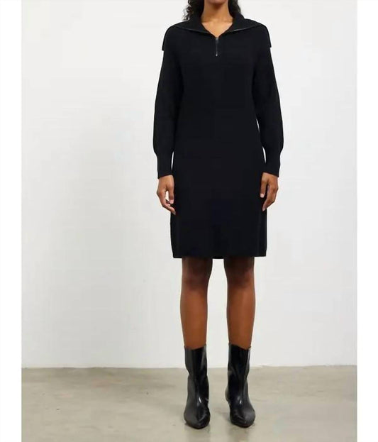 Skies Are Blue - Women's Ribbed Zip Front Sweater Dress