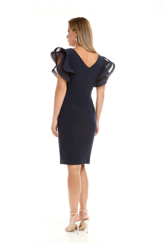 Frank Lyman - Pleat Wired Sleeve Dress