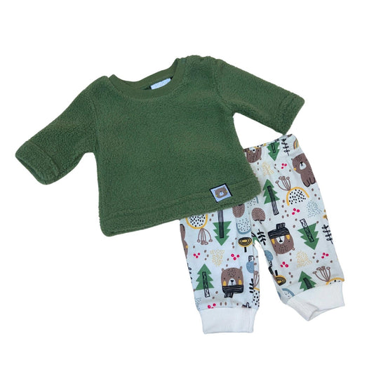 Rose Textiles - Boy's Two Piece Sherpa Set With Bears
