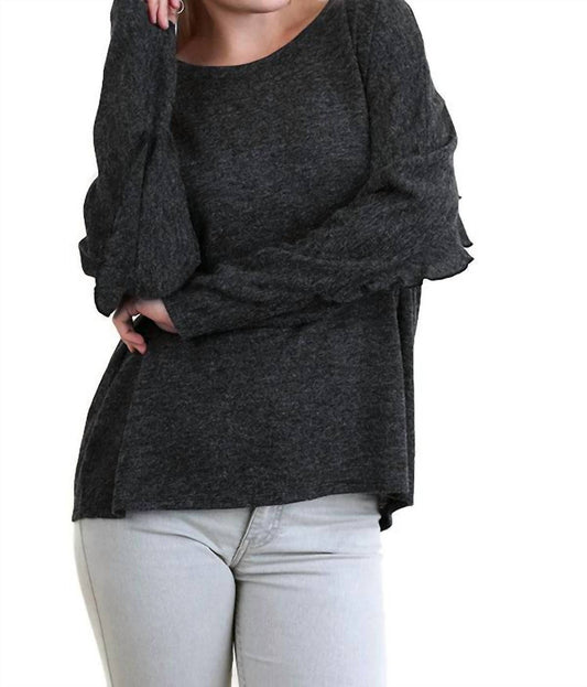 Umgee - Ruffle Detail Long Sleeve Top
