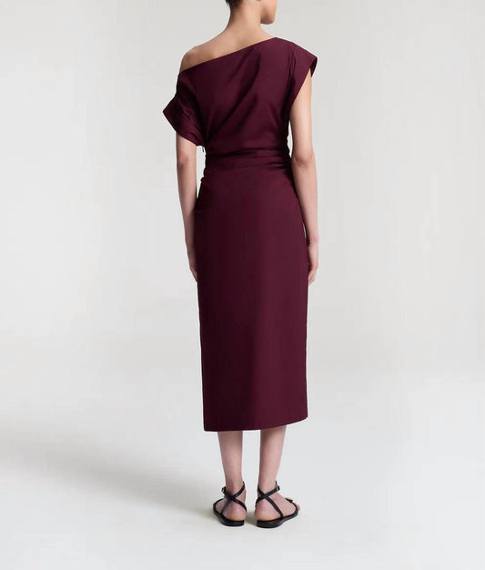 A.L.C. - Nara Stretch Cotton Off Shoulder Midi Dress