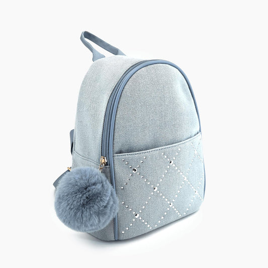 Like Dreams - Women's Kingston Denim Rhinestone Mini Backpack