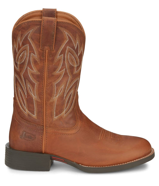 Justin - MEN'S RENDON BROWN WESTERN BOOTS - EE WIDTH