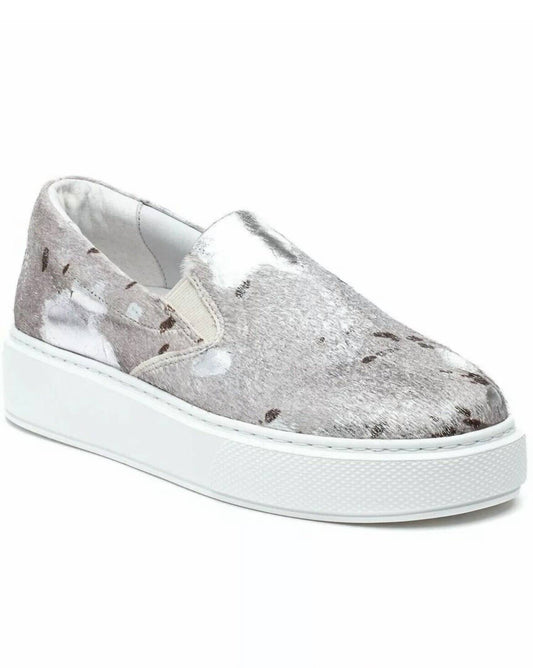 WOMEN'S DELIA PONY HAIRCALF & LEATHER SNEAKER