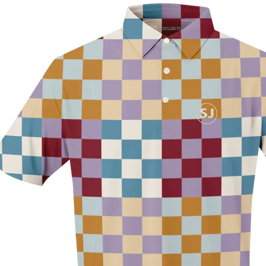 Swingjuice - Men's Golf Multi Checker Polo