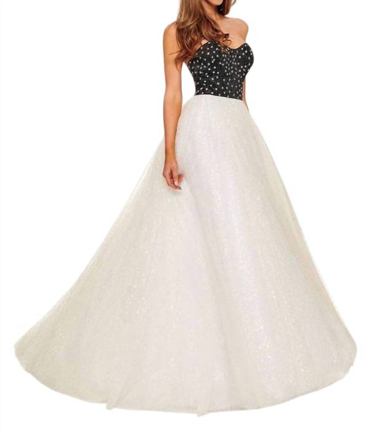 Rachel Allan - Off The Shoulder Polka Dress