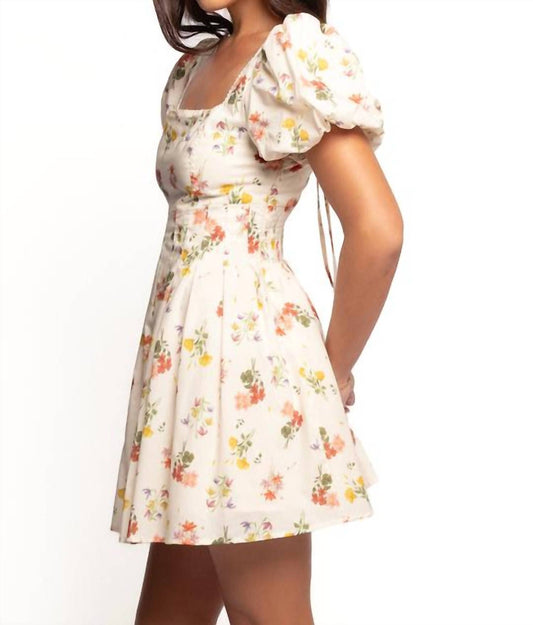Mable - Floral Square Neck Dress