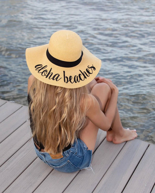 C.C - Aloha Beaches Embroidered Sun Hat