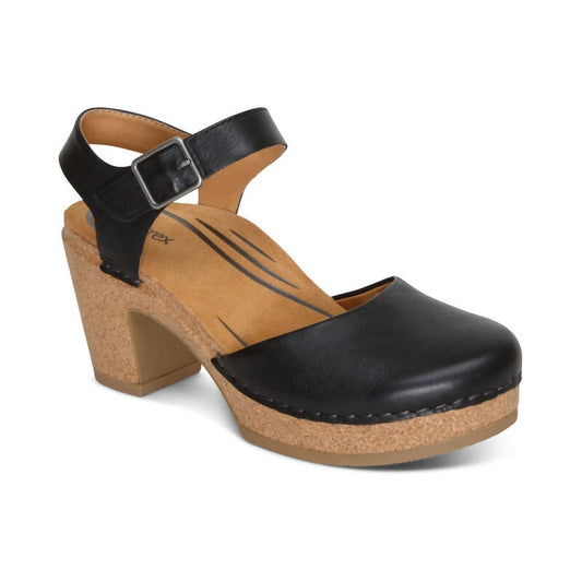 Aetrex - Women's Finley Quarter Strap Cork Heel