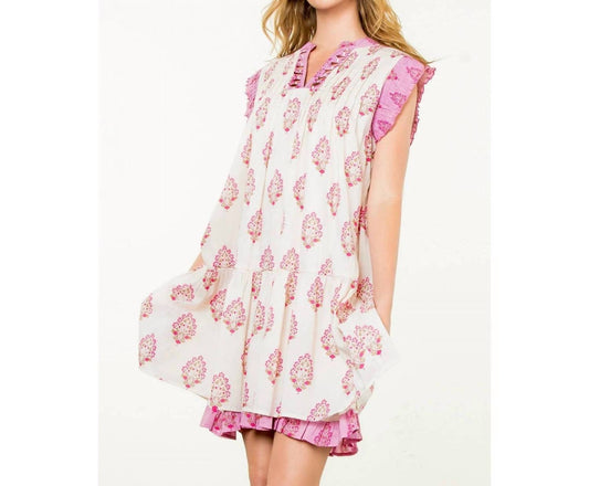 Thml - Sleeveless Pintuck Floral Print Dress