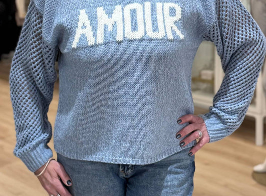 Elan - Holey Amour Crew Neck Sweater