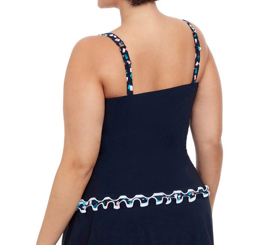 Profile By Gottex - Plus Size Shirred Underwire Tankini Top