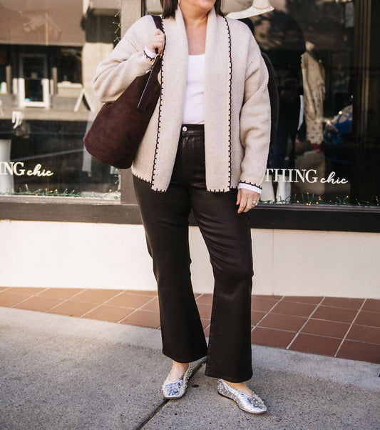 Flat White - Dachshund Cardigan Sweater