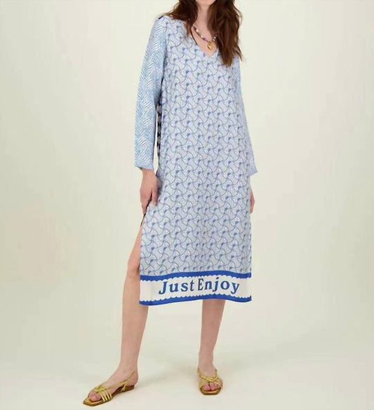 Me369 - Violet Amalfi V-neck T-dress