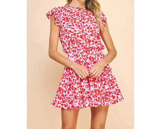 Pinch - Hearts V-Neck Mini Dress