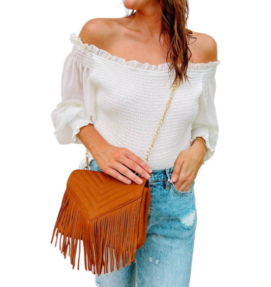 Caroline Hill - Quilted Crossbody Fringe Bag