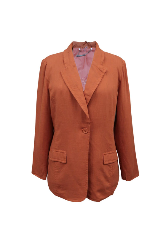 Paparazzi - Women's Linen Blend Classic Lined Blazer