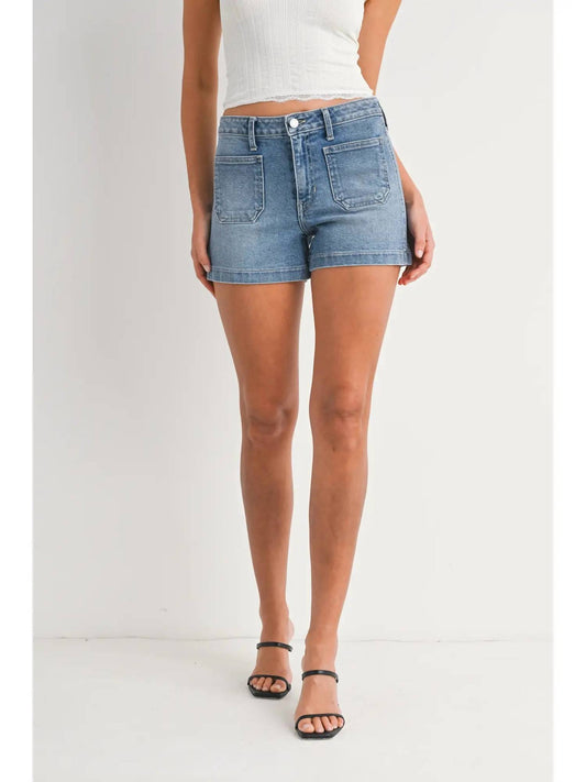 Just Black Denim - Patch Pocket Shorts
