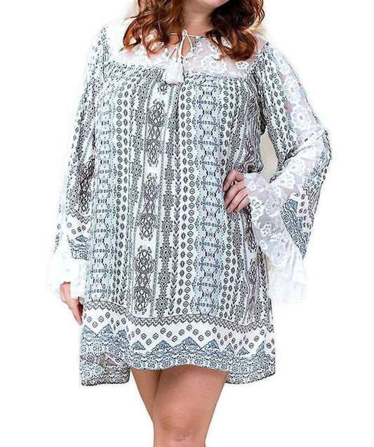 Kori - Ruffles & Lace Dress - Plus