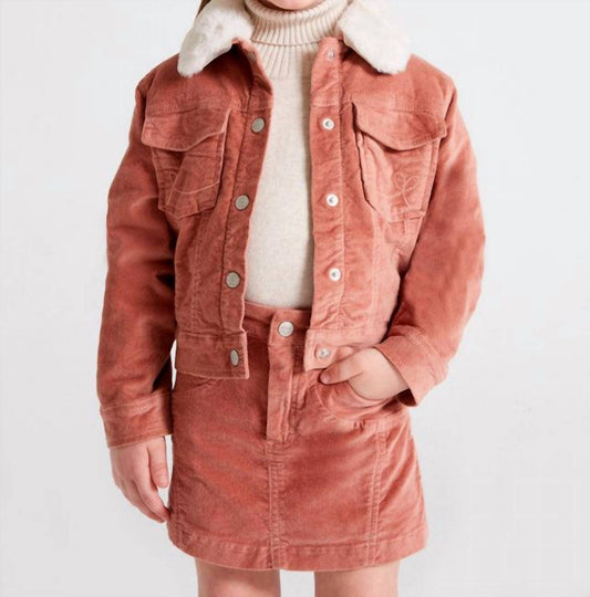 Mayoral - Kid's Faux Fur & Corduroy Jacket