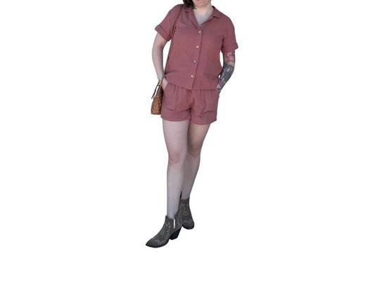 Wishlist - Gauze Two Piece Shorts Set