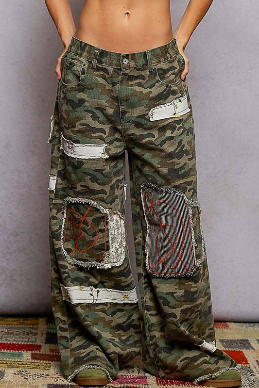 Pol - Patchwork Crochet Cargo Jogger Pants